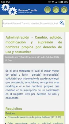 Panamá Tramita android App screenshot 1