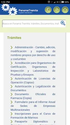 Panamá Tramita android App screenshot 2